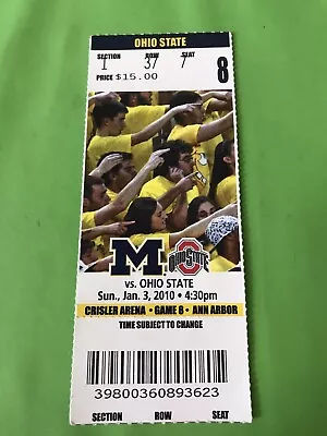 1/3/2010 Michigan Wolverines Ohio State Buckeyes Mens Basketball Ticket Crisler • $7