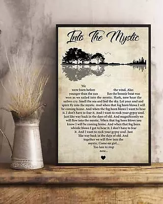Van Morrison - Into The Mystic Music Lyrics Poster Wall Art Deco Gift Ideal • $28.99