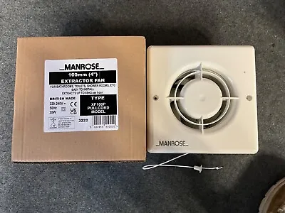 Manrose XF100P 100mm/4inch. Extractor Fan With Pull Cord • £19