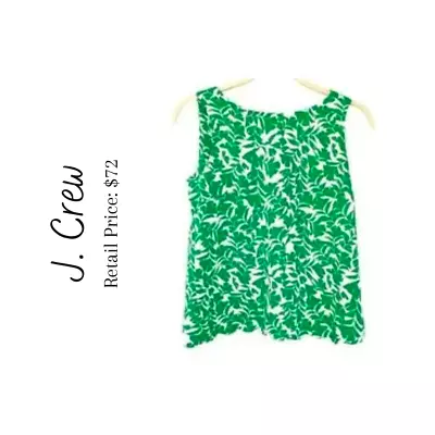 NWOT J. Crew Good Feeling Green Scalloped Tank • $21