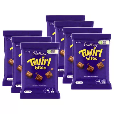 Cadbury Dairy Milk Twirl Chocolate/Confectionery Bites Bag Snack Pieces 140g • $13