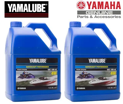 2x YAMAHA YAMALUBE 4W WaveRunner 4-Stroke Engine Oil 10W40 SAE LUB-10W40-WV-04 • $64.90