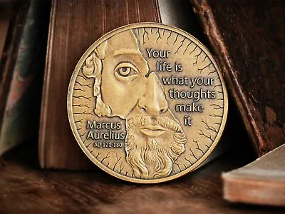 Marcus Aurelius Coin | EDC Reminder Coins | Daily Stoic Philosophy • $27.99