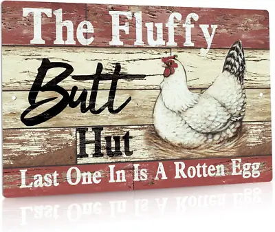 Chicken Decor For Coop Vintage Metal Chicken Signs Chicken Coop Signs For Coun • $10.80