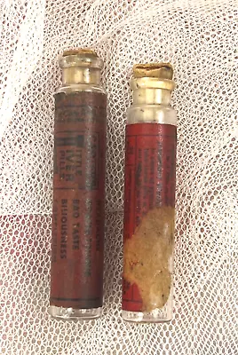 Set Of 2 Vintage 2  Corked Vials/Bottles Apothecary Pharmacy Glass Bottle • $12