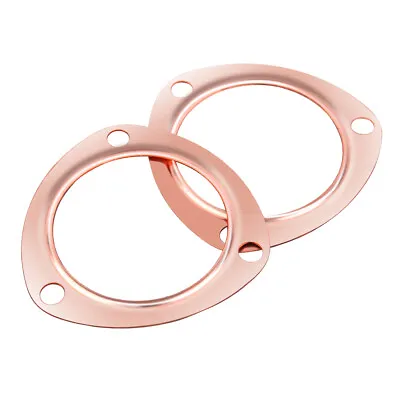 3  Copper Header Exhaust Collector Gaskets For SBC BBC 302 350 454 383 • $9.19