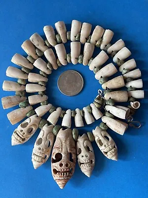 PreColumbian   Olmec Mezcala ￼ Mayan  Seashell Necklace • $420