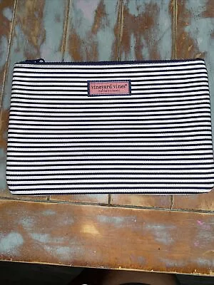 VINEYARD VINES Cosmetic Case Zip Top Makeup Bag Canvas • $33.28