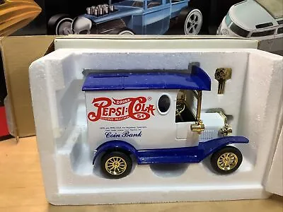 VTG Pepsi-Cola Blue Coin Bank Van Truck Collectible P7 LR • $10
