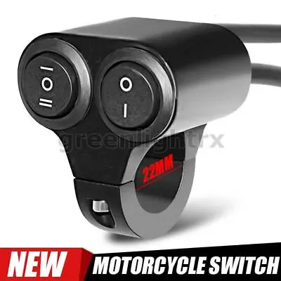 7/8  Motorcycle ATV Dual Button On Off Switch Handlebar Headlight Fog Spot Light • $12.98
