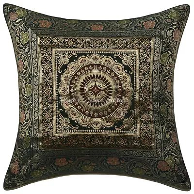Brocade Elephant Designer Cushion Cover Throw Indian Home Decor Pillow Case 16  • £10.79