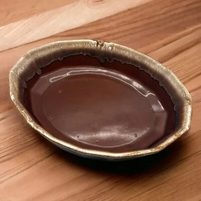 Vintage McCoy Brown Drip Glaze Serving Bowl 7072 USA 12x9 Deep Dish Oven Proof • $32.80