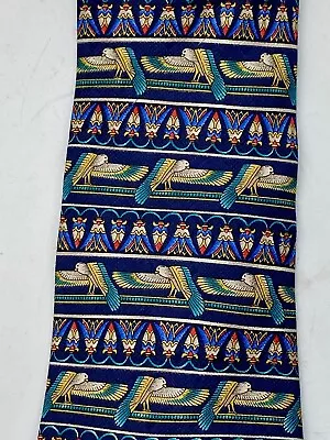 Vtg Metropolitan Museum Of Art Egyptian Theme 100% Silk Navy/Multi Necktie NYC • $18.99