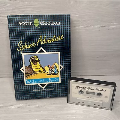 SPHINX ADVENTURE Acorn Electron Game Boxed Vintage 1984 Tape Cassette • £6.99