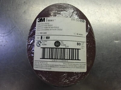 $10 • Buy 50 NEW! 3M Stikit 6  Cloth Disc 202DZ 80 Grit Medium - Aluminum Oxide 50459