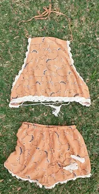 $85.45 • Buy Arnhem Kaya Halter Top & Shorts Orange Boho Cool Ethical Sustainable Gypsy S 6 8