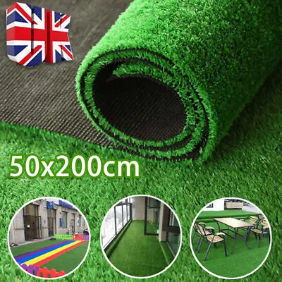 50X200CM Artificial Grass Turf Carpet Soft Doormat Realistic Fake Lawn Garden UK • £8.49