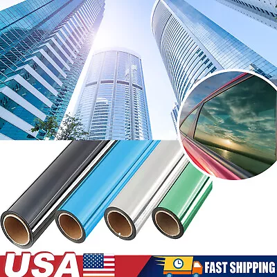 Uncut Roll Mirror Window Film UV Reflective Privacy Tint Foil Car Home Office US • $9.95
