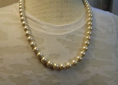 Vintage 24  Long Lovely Coro White Faux Pearl Necklace • $5