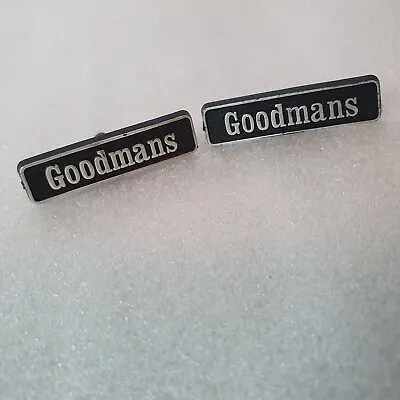 Goodmans  Speaker Badge Logo Emblem A Pair Plastic / 70's • £11.29