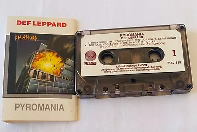 DEF LEPPARD Pyromania Original Music Audio Cassette Tape 1983 FREE POST  • $24.94