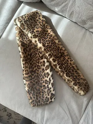 Never Worn NWOT CABI Bundle Up Scarf Faux Leopard Fur One Size • $32