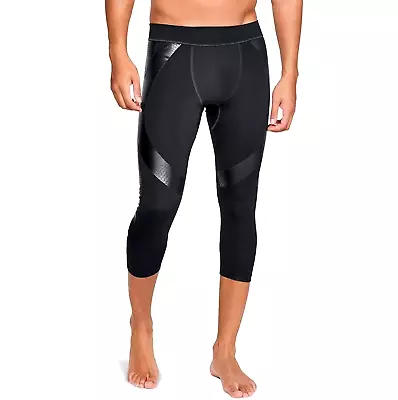 Under Armour Q4 Superbase 1/2 Leggings Completion Men's 2XL Black 1321010 • $48