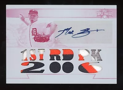 2011 Max Scherzer Topps Triple Threads White Whale Printing Plate Autograph 1/1 • $249.99