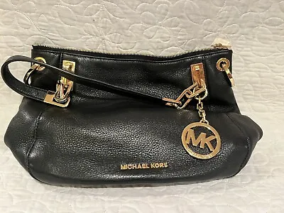 Michael Kors Solid Black Leather • $60