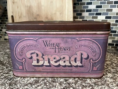 $19 • Buy Vintage Ballonoff Wheat Heart Old Tin Bread Box Metal 13.5 X 10 X 8