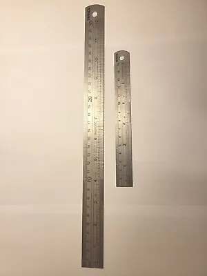 Metal Ruler 12 & 6 Inch Stainless Steel • $18.96