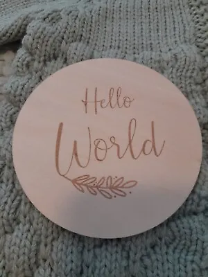 Hello World Baby Birth Announcement Sign • $12