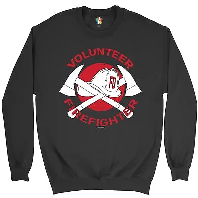 Volunteer Firefighter Sweatshirt First Responder Fire And Rescue Crewneck • $29.66