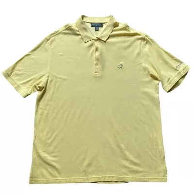 PGA Masters Collection Polo Shirt Adult XXL Yellow Solid Short Sleeve Golf Mens • $25.99