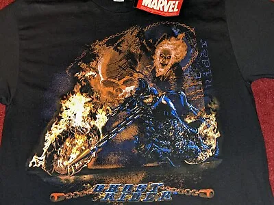 2007 Mad Engine Marvel Ghost Rider L T-Shirt Black Comics NWT  • $57.19