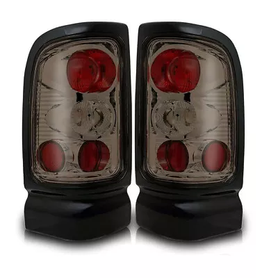 Tail Lights For 1994-2001 Dodge Ram 1500 Pickup Chrome Smoke Lens Rear Lamps Set • $62.99