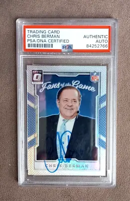 $159.99 • Buy 2017 Optic Chris Berman Signed Silver Fans Of The Game PSA/DNA Certified Auto