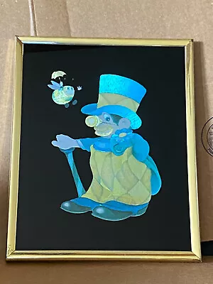 Vintage 1980 KAFKA Clown Bee Picture 8”x10  Framed Metallic Foil Top Hat Cane  • $17.99