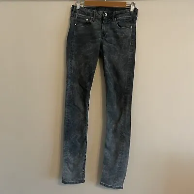 & Denim H&M Skinny Low Waist W29in L32 Grey Acid Wash Jeans • $7.43