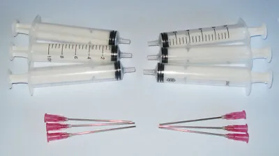 6 10ML Syringes With Needles For Refill Ink Use Only • $7.99