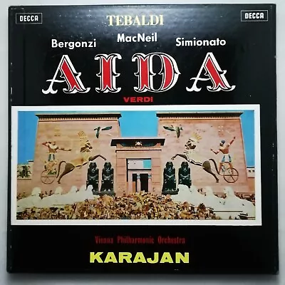 Decca 3 LP Box SXL 2167/9 WB ED3 TAS LIST: Verdi - Aida / Bergonzi / Karajan Etc • £40