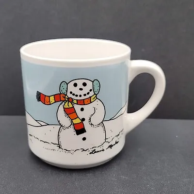 Vtg Ten Strawberry Street Coffee Mug Cup Christmas Holiday Snowman Squirrel • $12