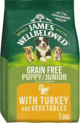 £14.79 • Buy James Wellbeloved Complete Hypoallergenic Puppy/Junior Dry Dog Food Made With Of