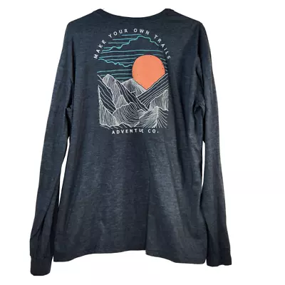 Sonoma Mens Long Sleeve Crewneck T Shirt XL Make Your Own Trails Goods For Life • $4.39