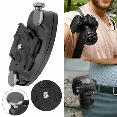 Camera Clip Waist Belt Quick Metal Release Backpack Holster Hanger Quick Strap • £11.99