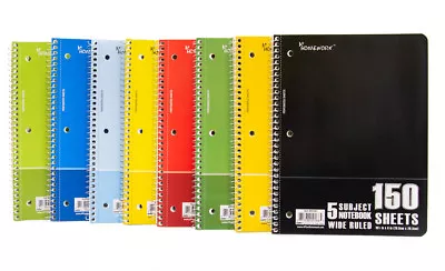 24 5 Subject Notebooks - 150 Sheets Wide Ruled - 10.5  X 8  • $34.80