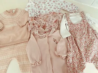 0-3 Months Baby Girl Clothes NEXT Sleepsuit Outfits Bundle ALL NEXT • £9.99