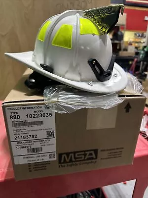 MSA Cairns White 880 With NFPA Bourkes Fire Helmet-Upgraded Carved Eagle-2023 • $409