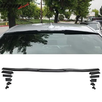 Universal Adjustable Car Top Roof Spoiler Wing Rear Window Visor ABS Gloss Black • $39.99