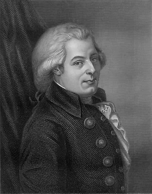 WOLFGANG AMADEUS MOZART 1835 Engraving Tischbein Pinx C. Cook Sc • $78.50